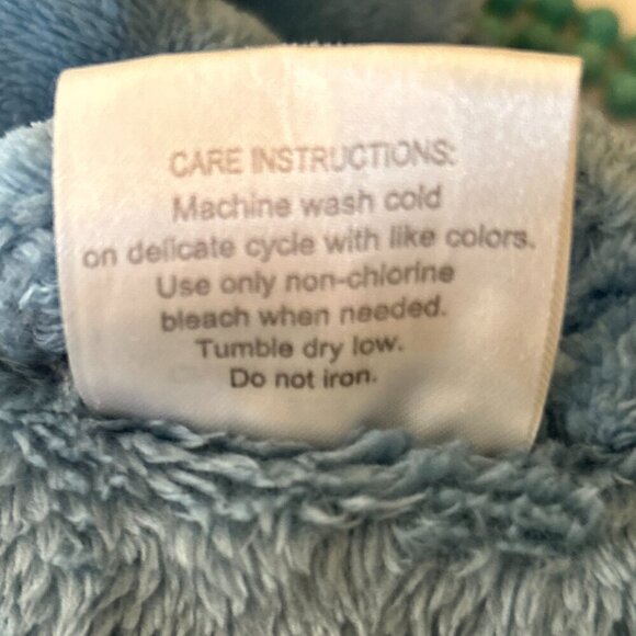 Blue Plush Wrap Bathrobe OSFM Spa Soft Travel Gift Cozy Gift Loungewear Bath - Picture 7 of 8